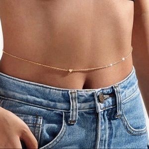 Gold Heart Waist Chain